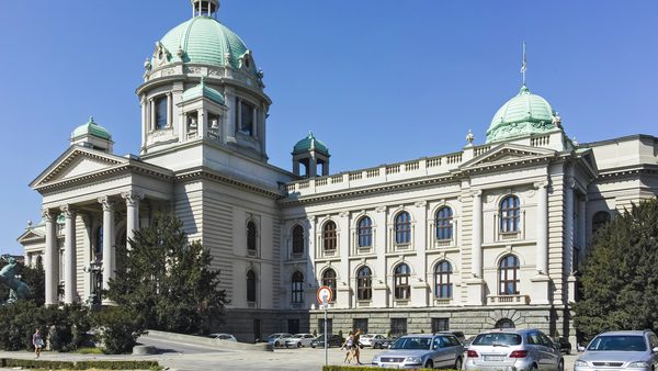 Skupština Srbije i Trg Nikole Pašića, panorama